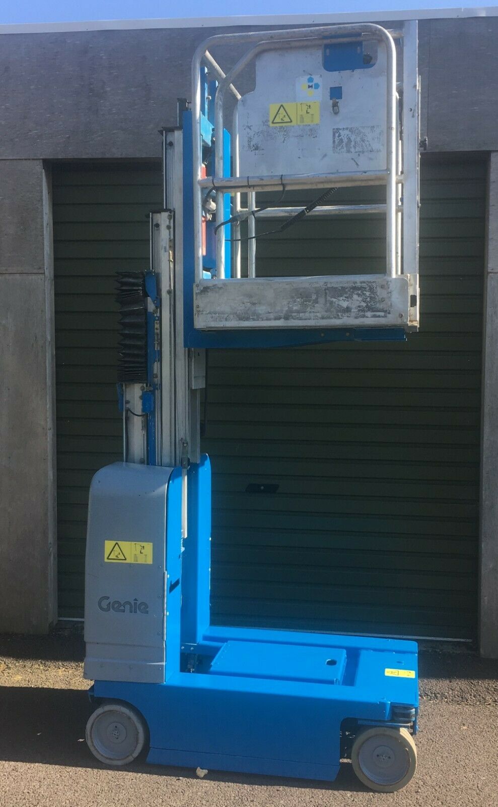 Click here to view the image of Genie GR-15 Runabout Access Platform Scissor Lift at higher resolution. An image of Genie GR-15 Runabout Access Platform Scissor Lift goes here.