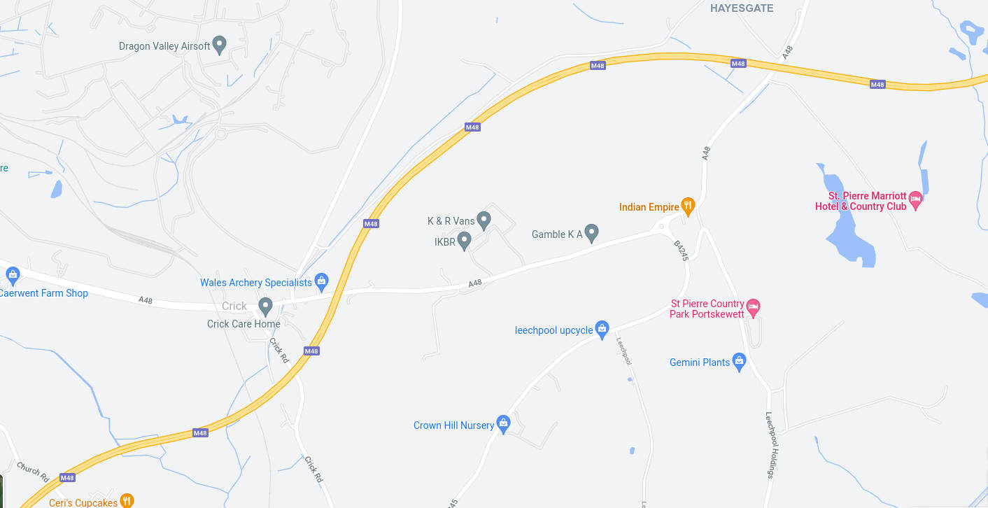 reproduction of the Google map showing our location.