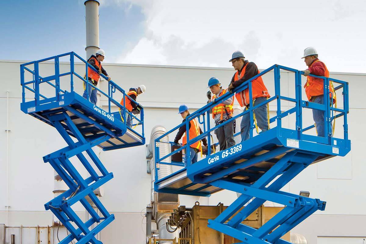 Hire Rough Terrain Scissor Lifts from IKBRImage with link to high resolution version